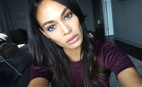 Joan Smalls Shows How To Pull Off Electric Blue Eyeliner Vogue