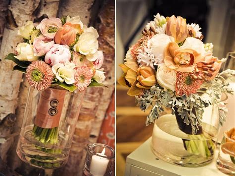 Romantic Ivory Peach And Coral Bridal Bouquets