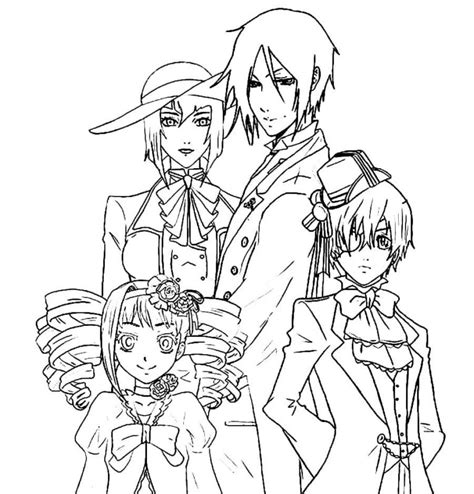 Black Butler Coloring Pages Best Coloring Pages From Anime