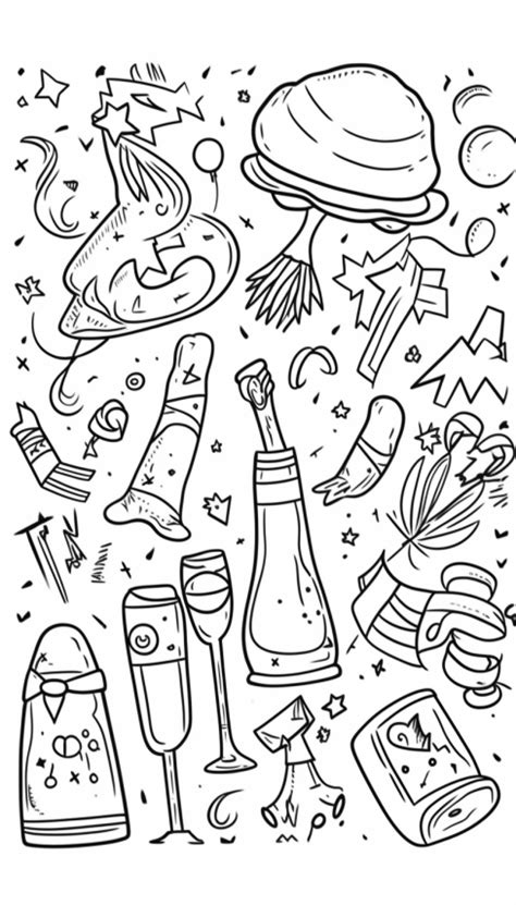 Coloriage bonne année 2024 fête Coloriages à imprimer GRATUITEMENT