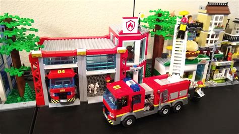 My Custom Fire Station And Ladder Truck Based On The Current Lego City