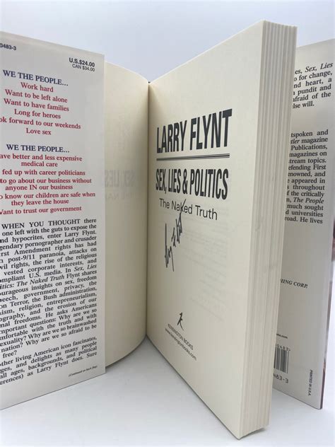 Sex Lies And Politics Larry Flynt Signed Book