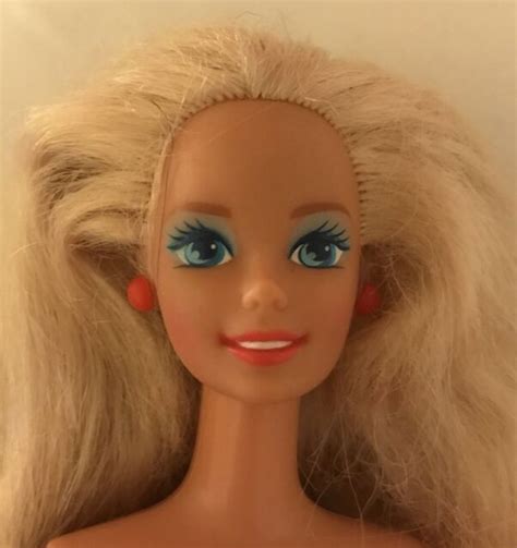 Bleach Blonde Barbie With Big Blue Eyes Doll Ebay