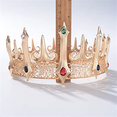Eseres Gold King Crown For Men Adults Costume Crowns Birthday Cake