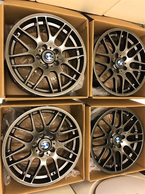 4 X New 18 Bmw Csl Style Grey Staggered Alloy Wheels 5x120 8j 9j Bmw E46 E60 3 5 Series In