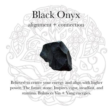Crystals Black Onyx Crystal Healing Stones Gemstone Healing