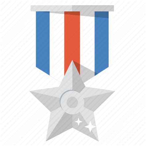 Award Medal Silver Silver Star Star Trophy Valor Icon