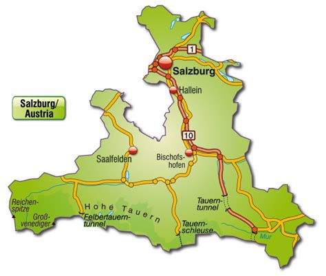 Map Of Salzburg With Transport Network Stock Image 10917890