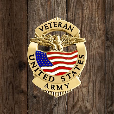 Veteran Army Pin Usa Military Lapel Pin Badge Gold Tone Etsy