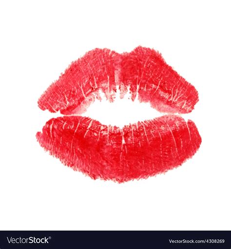 Red Lipstick Kiss Royalty Free Vector Image Vectorstock