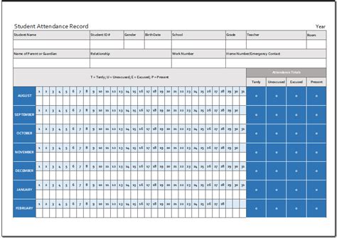 Excel Templates Attendance Excel Template Downloads