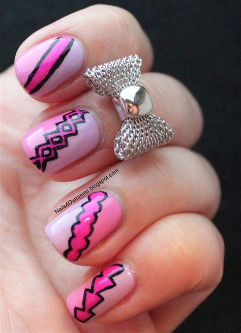 Nails 4 Dummies Girly Geometric Nails