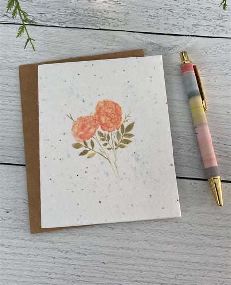 Seed Paper Card Plantable Greeting Card Greeting Card Eco Etsy