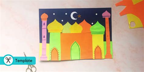 Printable Ramadan Masjid Craft Ramadan Collage Twinkl