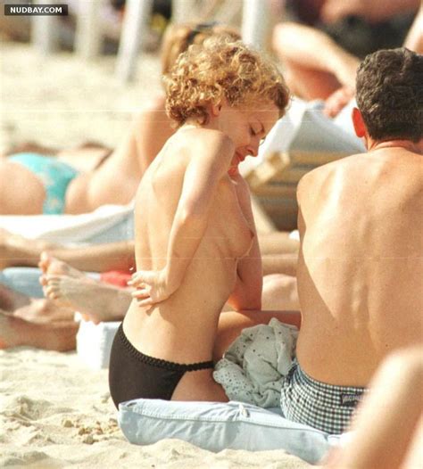 Kylie Minogue Naked Boobs On The Beach Vacation Nudbay