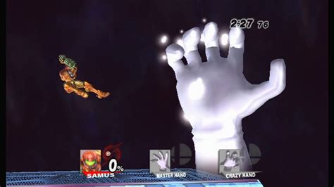 Super Smash Bros Brawl Classic Mode On Intense With Samus Crazy Hand