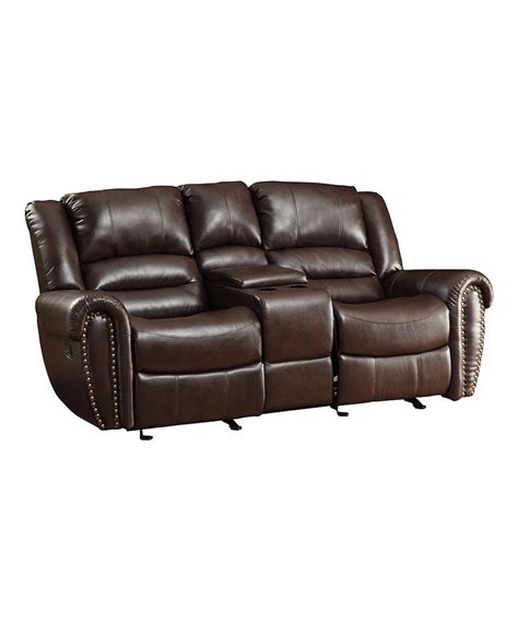 Homebelle Broyhill Double Recliner Love Seat Leather Loveseat Love
