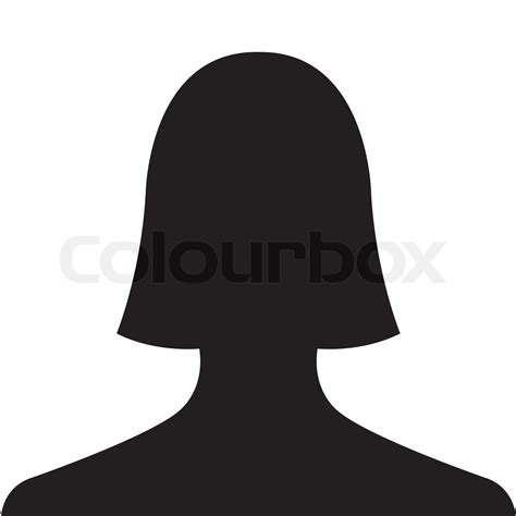 Woman Silhouette Profilbillede Stock Vektor Colourbox