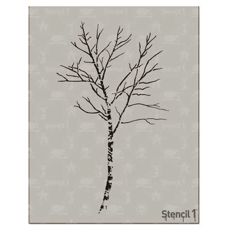 Birch Tree Stencil 85x11 Stencil 1