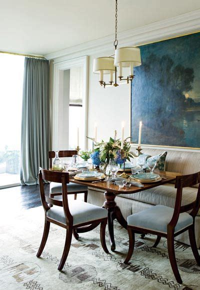 Traditional Atlanta Homes And Lifestyles Dining Table In Living Room