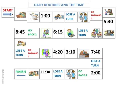 Daily Routines Board Game Board Game English Esl Worksheets Pdf And Doc