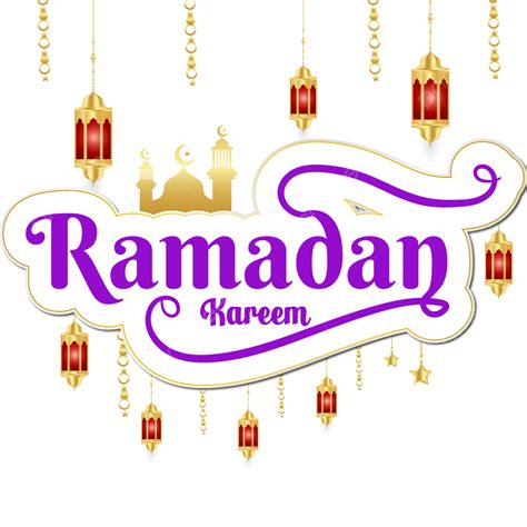 Tulisan Ramadan Kareem Teks Tipografi Arab Islamic Untuk Stiker