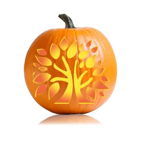 Thanksgiving Tree Pumpkin Stencil