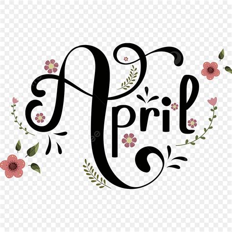 April Month Vector Hd Images April Month Decoration With Flowers