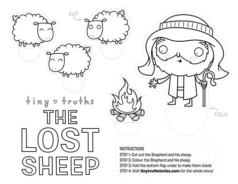 Lost Sheep Craft Template