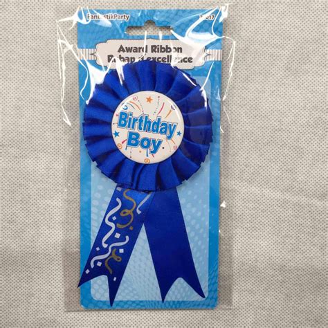 Happy Birthday Award Ribbon Boy