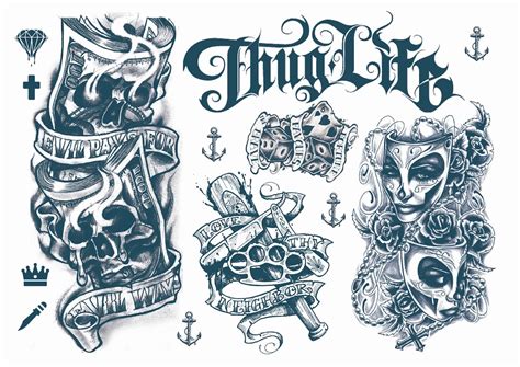 Gangster Temporary Tattoo Gangsta Neck Sleeve Fundraising Event Post