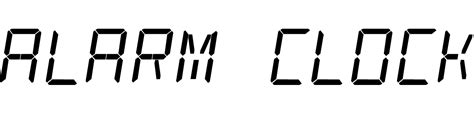 Most of us keep a digital alarm clock beside our beds to help us wake up in the morning. Alarm Clock font download - Famous Fonts