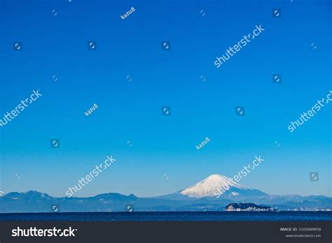 Mt Fuji Enoshima Zushi Beach Kanagawa Stock Photo 2105899958 Shutterstock