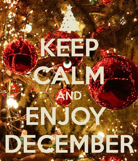 Keep Calm And Enjoy December Calm Christmas Holiday Mood