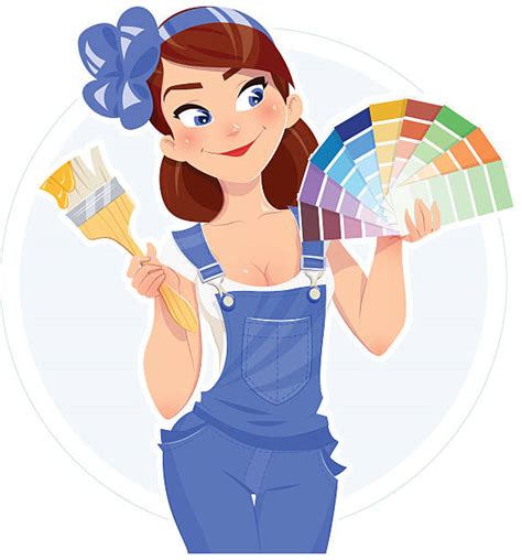 Best Female Painter Illustrations Royalty Free Vector Graphics And Clip