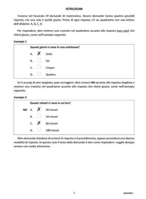 Domande Matematica Invalsi Terza Media 2017 Prove Invalsi 2017