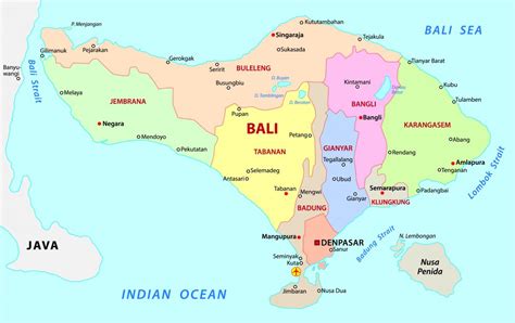 Bali Map Bali Sun Tours