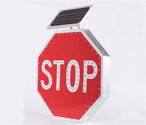 Solar Powered Traffic Signs Solar Powered Led Stop Signs Nokin Traffic