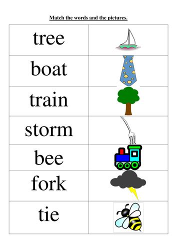 Spelling worksheet maker and reading sheet wizard: Phonics cut and stick and Word Matching Worksheets ...
