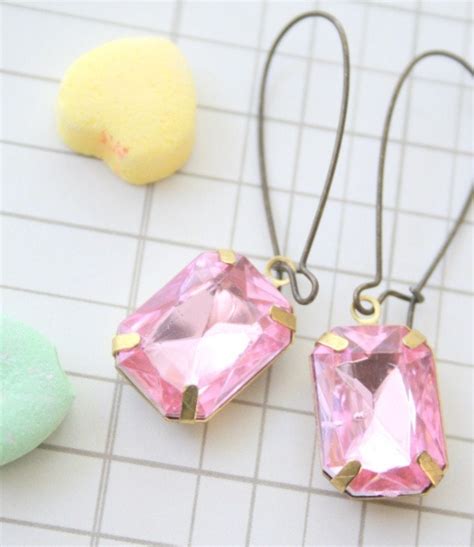 Pink Rock Candy Earrings By Nestprettythingsshop On Etsy