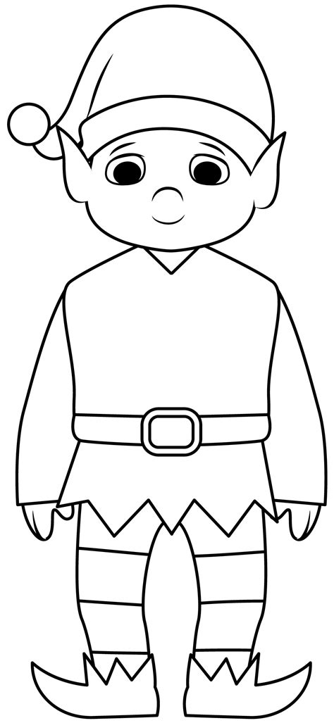 Cut Out Printable Elf Template