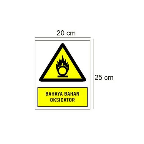 Jual Stiker Vinyl Himbauan Bahaya Oksidator Keselamatan Kerja Safety