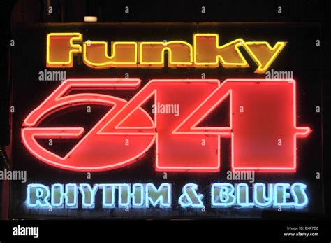 Funky 544 Rhythm And Blues Neon Sign On Bourbon Street French Quarter