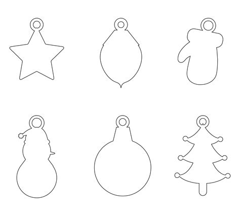 Best Printable Christmas Ornament Templates Printablee Com BF