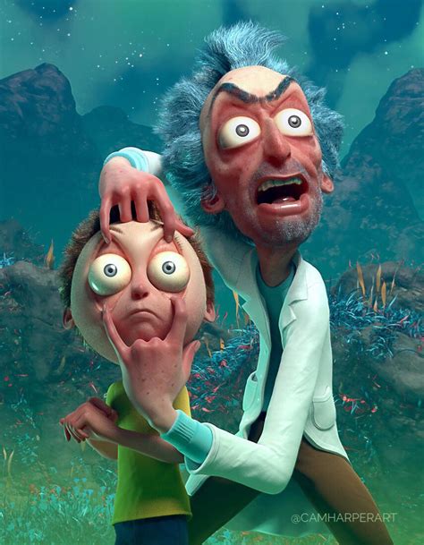 Spent A Week On This Rick And Morty Fan Art 😁 Sculpted In Zbrush