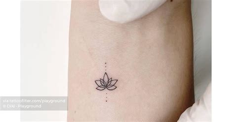 Minimalistic Lotus Flower Tattooed On The Wrist