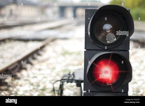 Traffic Light Shows Red Signal Stock Photo Alamy