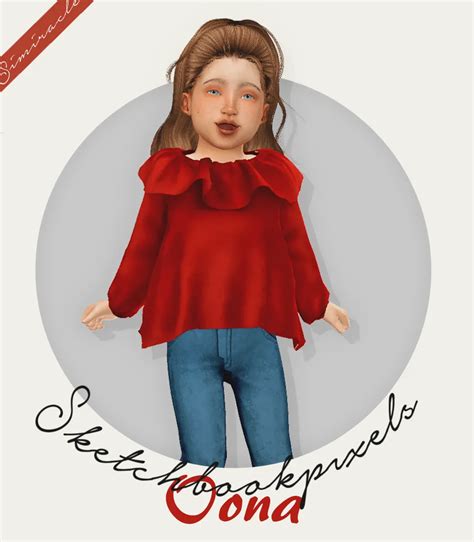 Sketchbookpixels Oona For Toddlers 3t4 Blouses And Shirts Mysims4mods