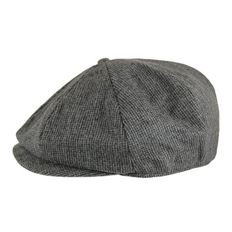 Sixpence Flat Cap Jaxon Union Newsboy Cap Mørkegrå