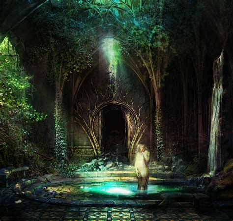 Elven Ruins Concept Art Fantasy Landscape Fantasy Art Concept Art